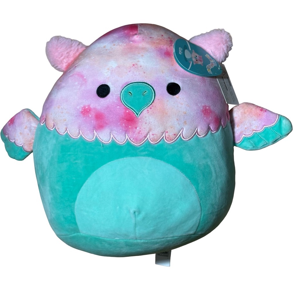 NWT Squishmallows Gala the Griffen Pastel Pink Teal Tie-Dye 12" Plush